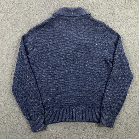 Gap Cardigan Sweater Mens L Budding Cable Knit Fisherman Shawl Collar Grandpa - Picture 5 of 9